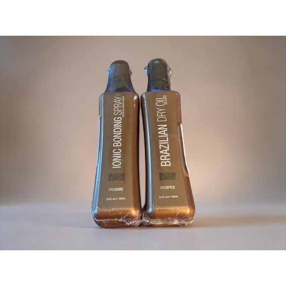 Brazilian Blowout Other - Brazilian Blowout Ionic Bonding Spray + Dry Oil Set 3.4oz NEW Sealed Pro Salon